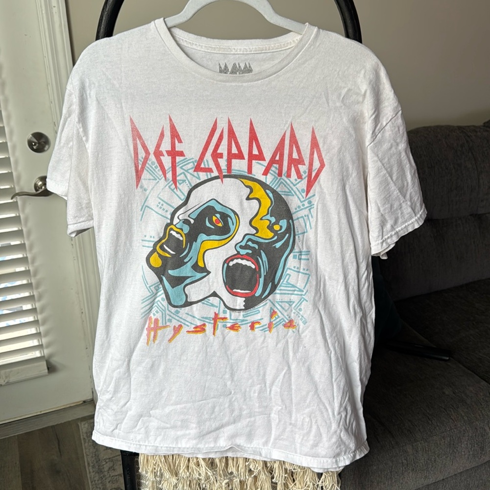 Def Leppard T shirt - white - large